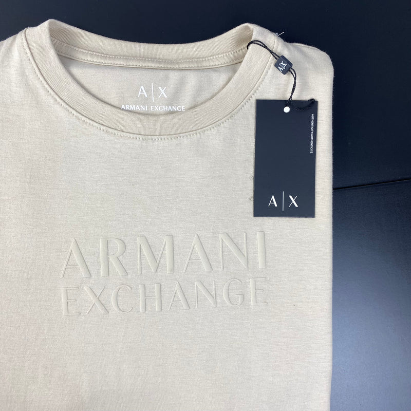 Camiseta Armani Exchange Bege Masculina Malha Importada
