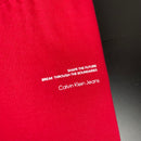 Camiseta Básica Calvin Klein Vermelha Masculina Malha Importada