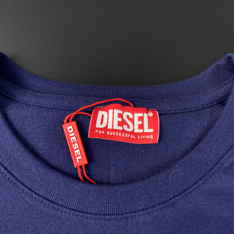 Camiseta Diesel Azul Masculina Malha Importada