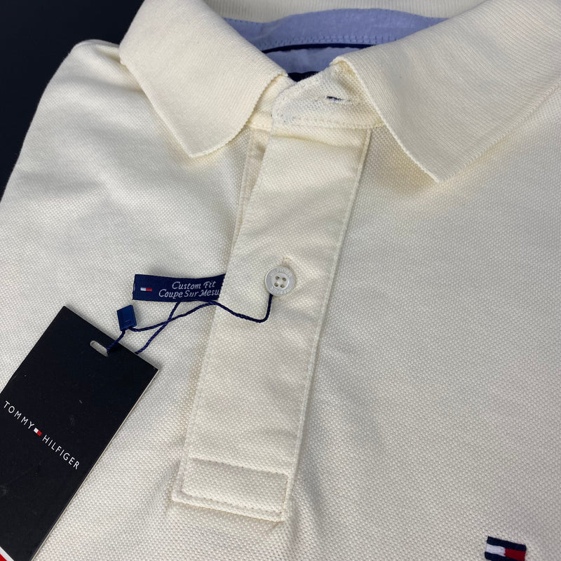 Camisa Polo Tommy Hilfiger Off White