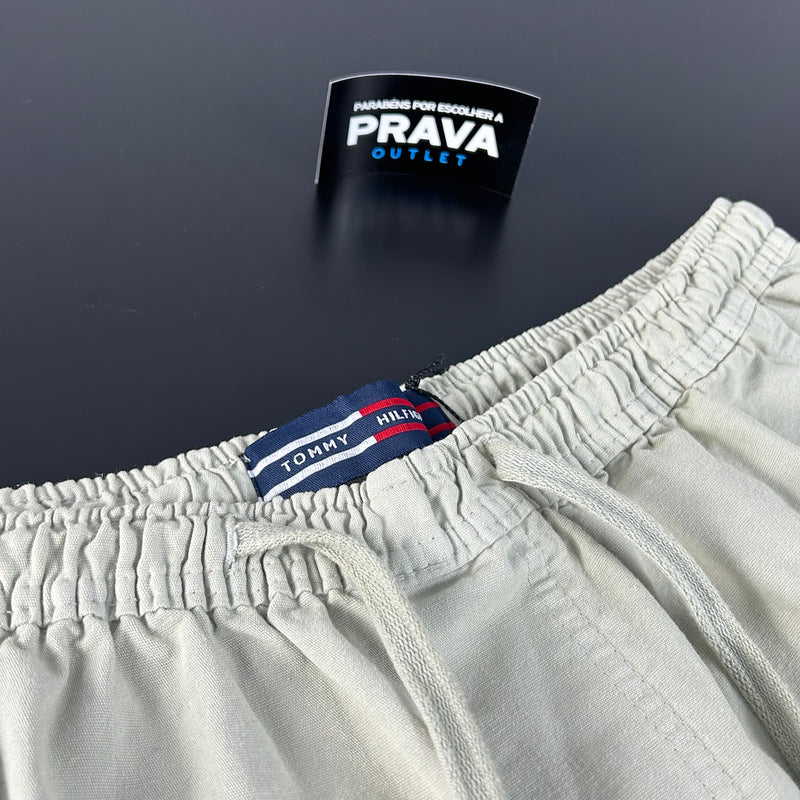 Shorts de Sarja Tommy Hilfiger Bege Claro Masculino