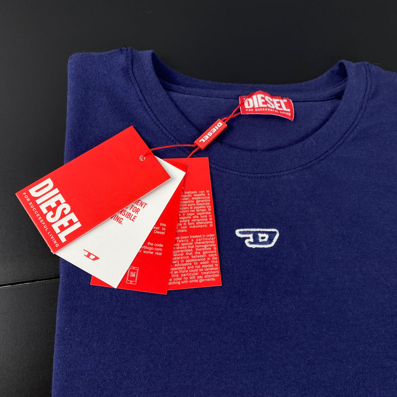 Camiseta Diesel Azul Masculina Malha Importada