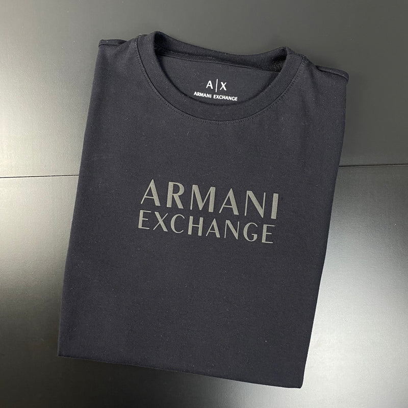 Camiseta Armani Exchange Preta Masculina Malha Importada