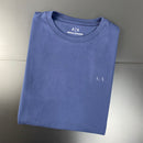 Camiseta Básica Armani Exchange Azul Masculina Malha Importada