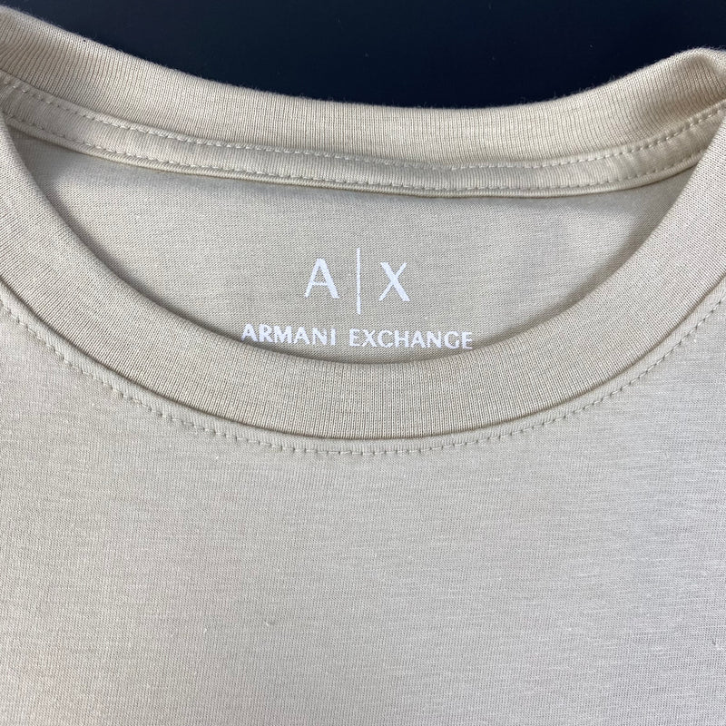 Camiseta Armani Exchange Bege Masculina Malha Importada