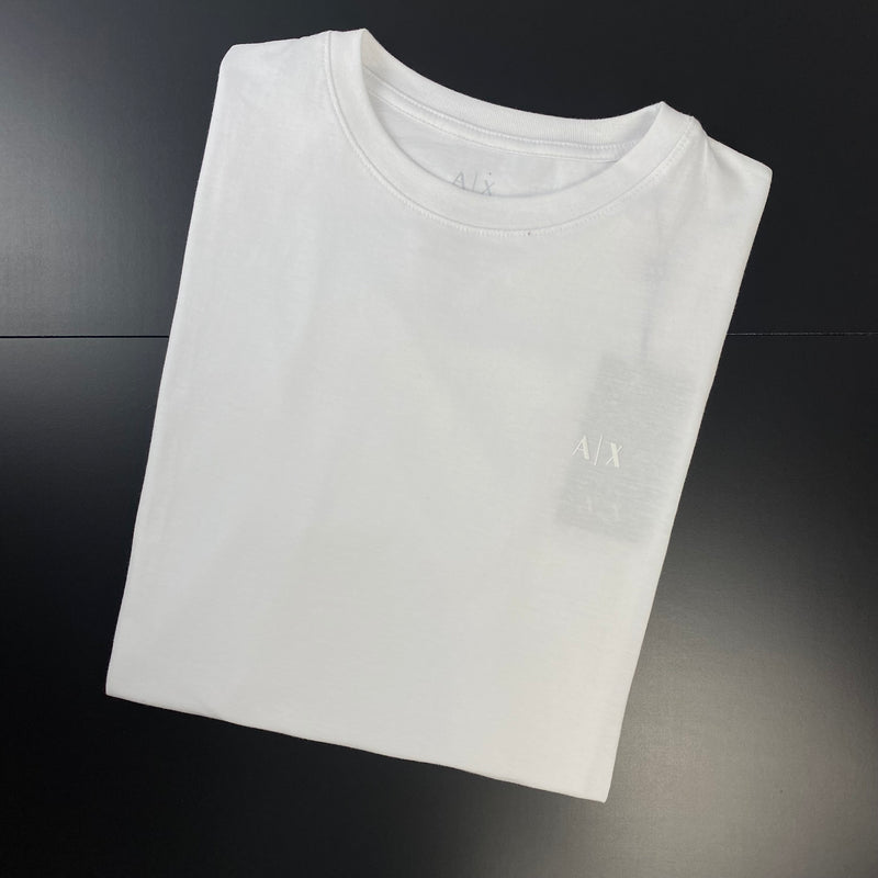 Camiseta Básica Armani Exchange Branca Masculina Malha Importada