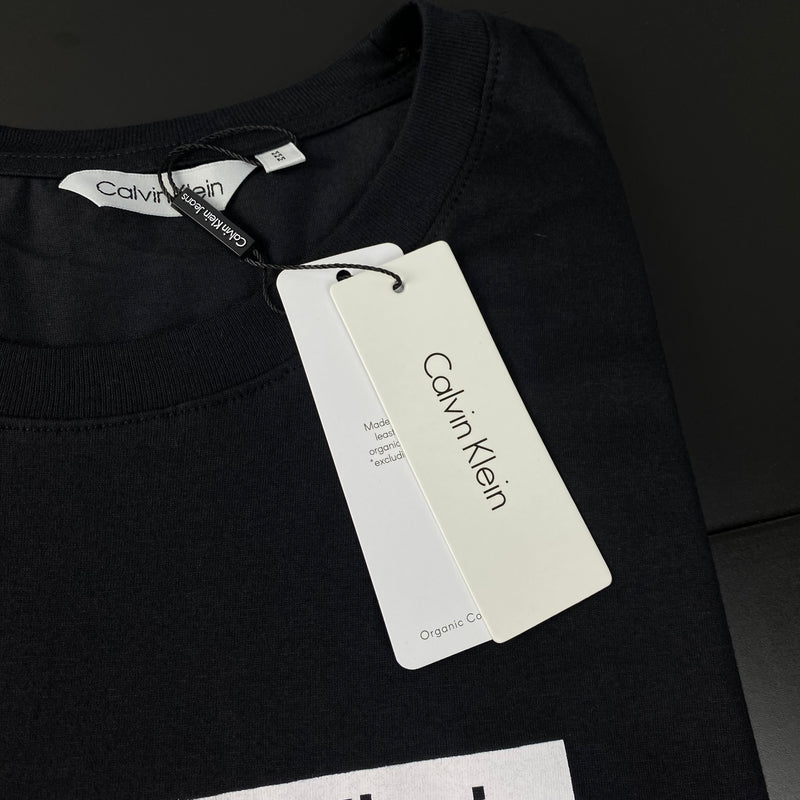 Camiseta Calvin Klein Preta Masculina Malha Importada