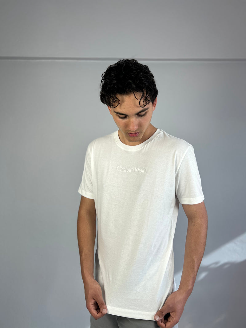 Camiseta Calvin Klein Branca Masculina Malha Importada