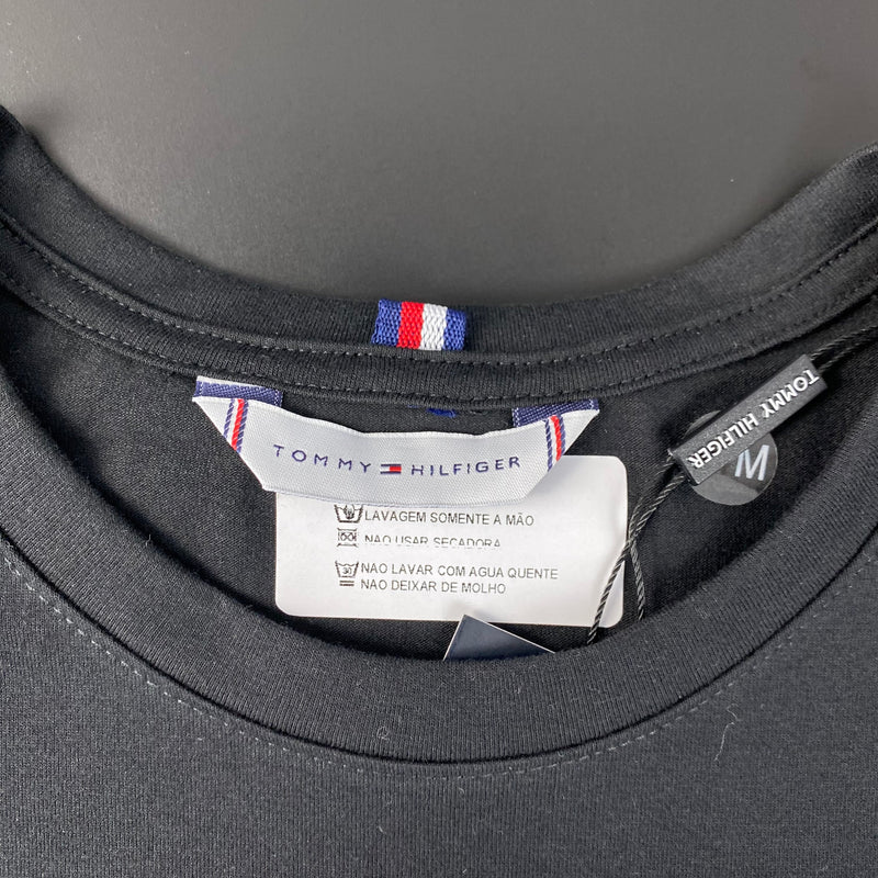 Camiseta Tommy Hilfiger Preta Masculina Malha Importada