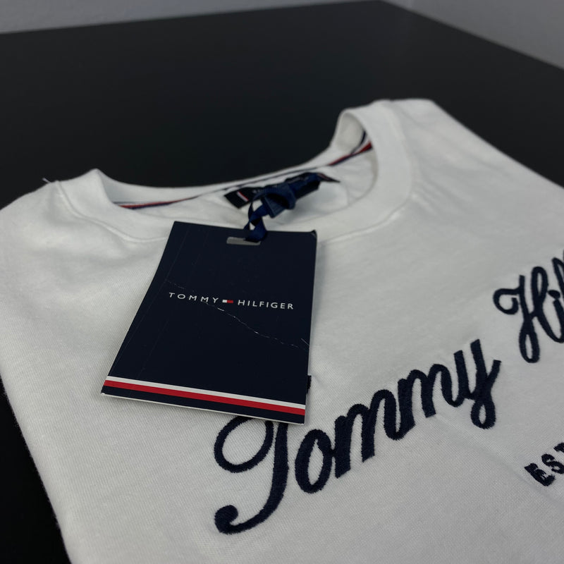 Camiseta Tommy Hilfiger Branca Masculina Malha Importada