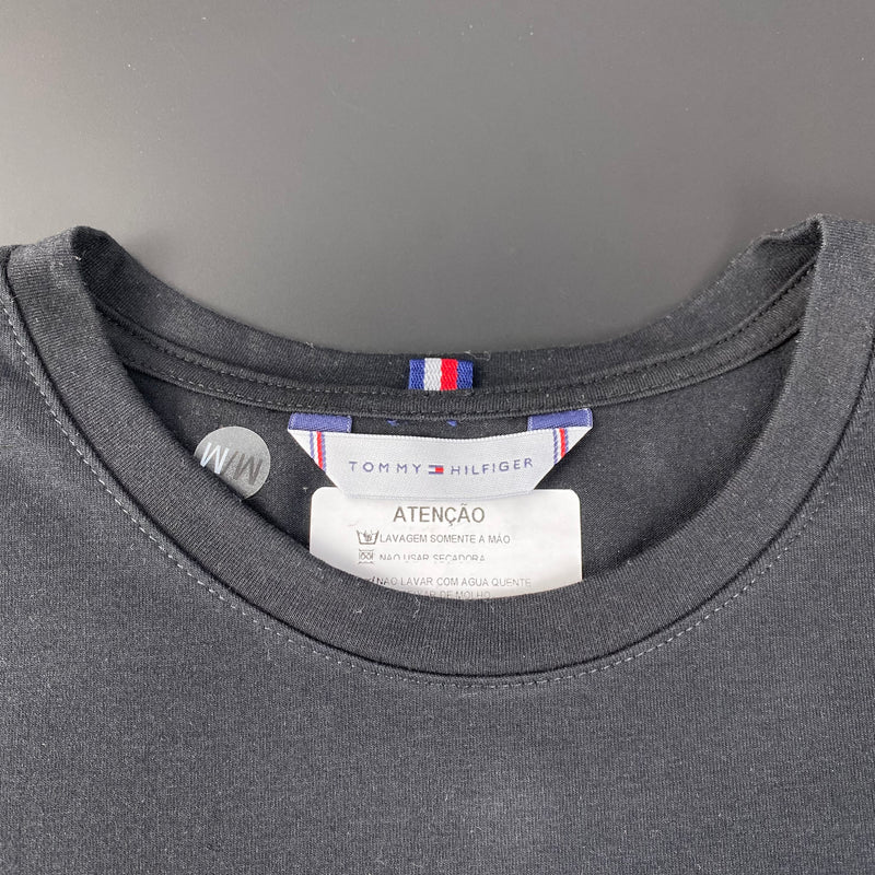 Camiseta Tommy Hilfiger Preta Masculina Malha Importada