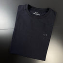 Camiseta Básica Armani Exchange Preta Masculina Malha Importada