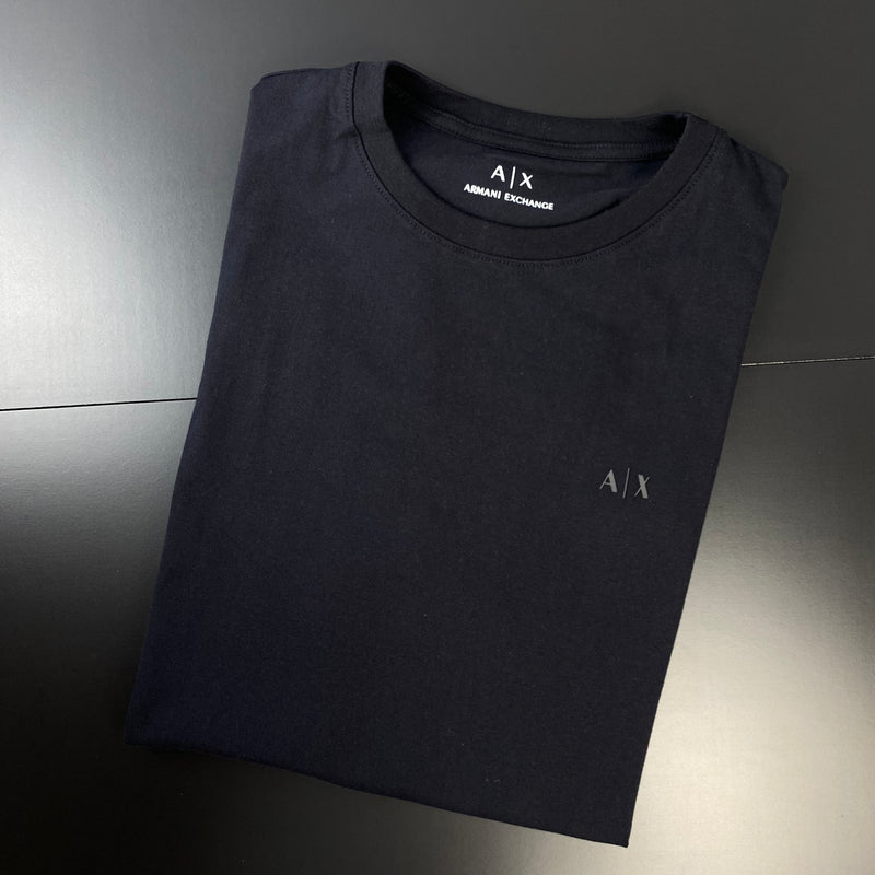 Camiseta Básica Armani Exchange Preta Masculina Malha Importada