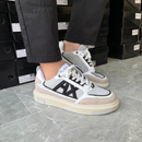 Tênis A.X Bege Masculino em Couro Legítimo