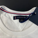 Camiseta Básica Tommy Hilfiger Branca Masculina Malha Importada