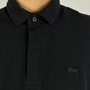 Camisa Polo Lacoste Paris Preta Masculina Malha Importada