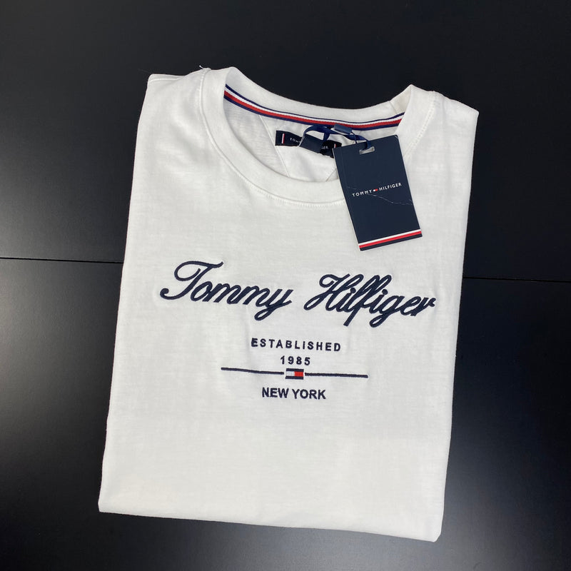 Camiseta Tommy Hilfiger Branca Masculina Malha Importada