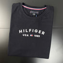 Camiseta Tommy Hilfiger Preta Masculina Malha Importada