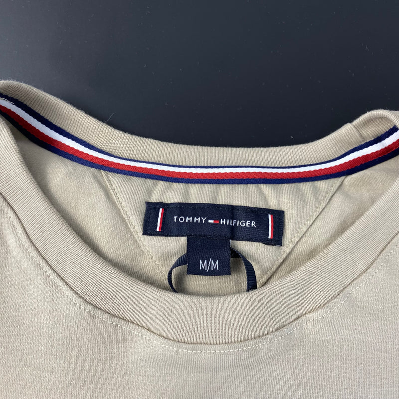 Camiseta Tommy Hilfiger Bege Masculina Malha Importada