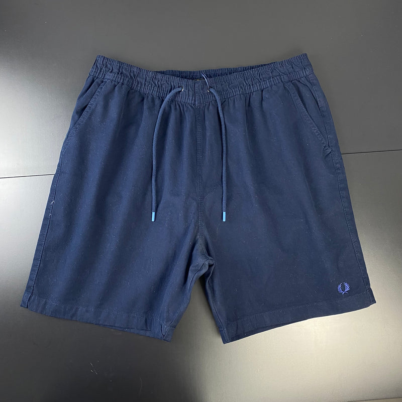 Shorts de Sarja Fred Perry Azul Marinho Masculino