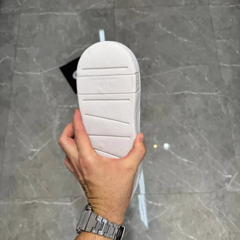 Tênis A.X Branco Masculino em Couro Legítimo