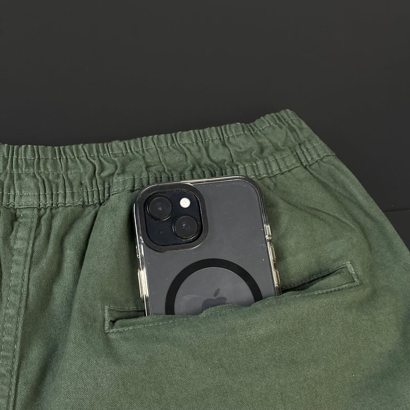 Shorts de Sarja Fred Perry Verde Escuro Masculino