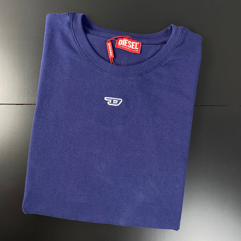 Camiseta Diesel Azul Masculina Malha Importada