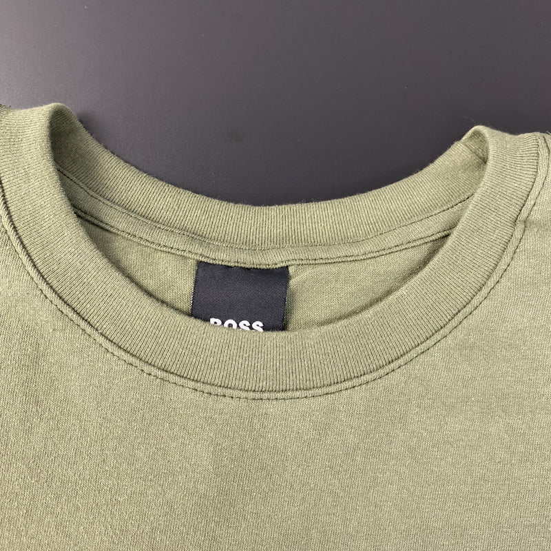 Camiseta Básica Hugo Boss Verde Masculina Malha Importada