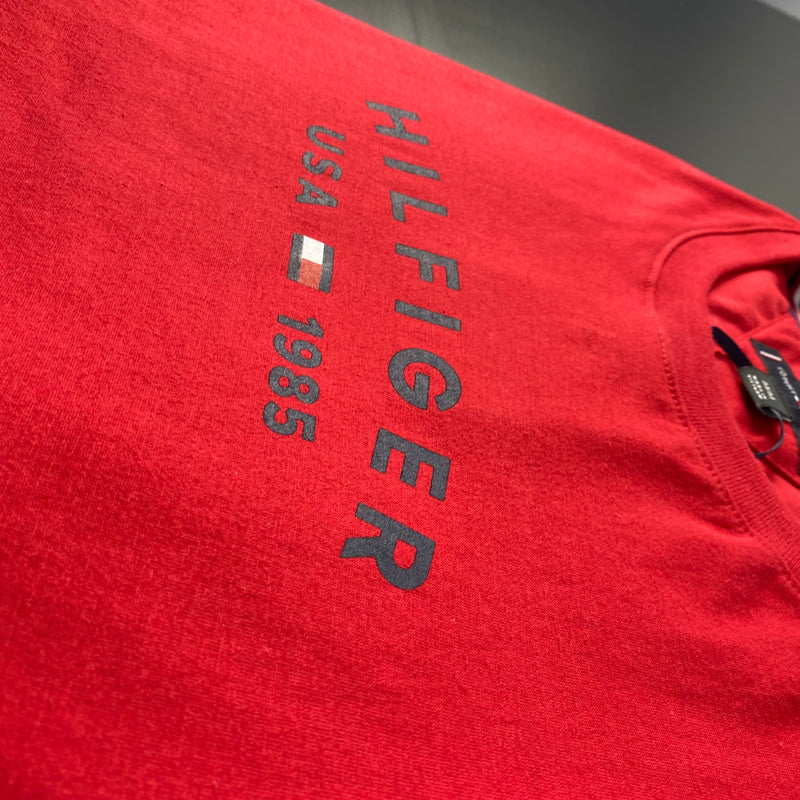 Camiseta Tommy Hilfiger Vermelha Masculina Malha Importada