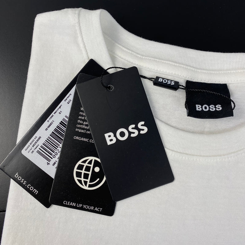 Camiseta Básica Hugo Boss Branca Masculina Malha Importada