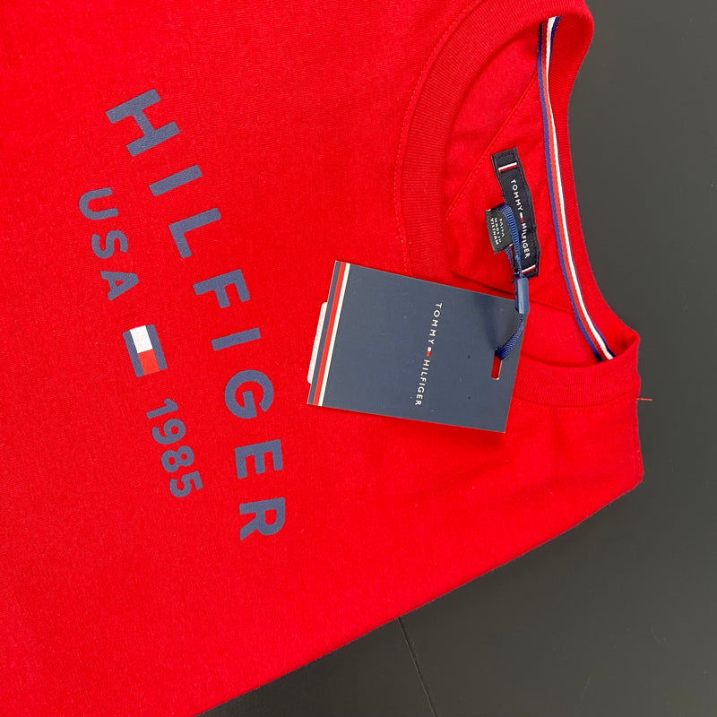 Camiseta Tommy Hilfiger Vermelha Masculina Malha Importada