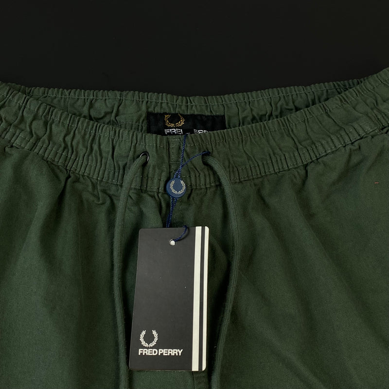 Shorts de Sarja Fred Perry Verde Escuro Masculino