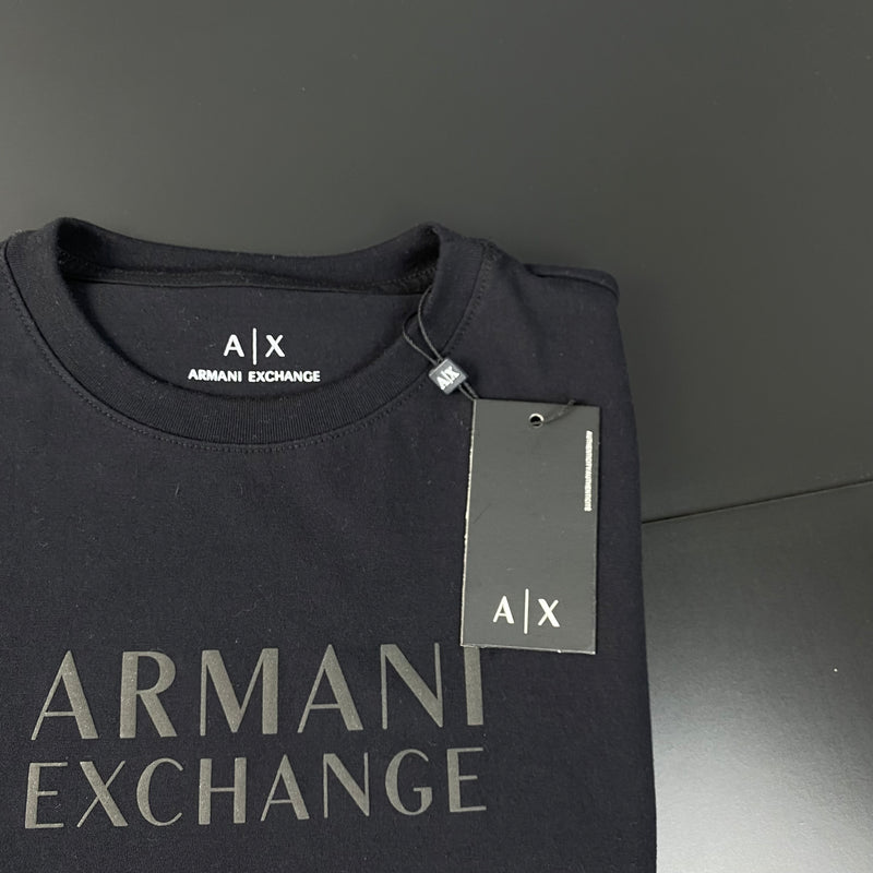 Camiseta Armani Exchange Preta Masculina Malha Importada
