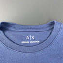 Camiseta Básica Armani Exchange Azul Masculina Malha Importada