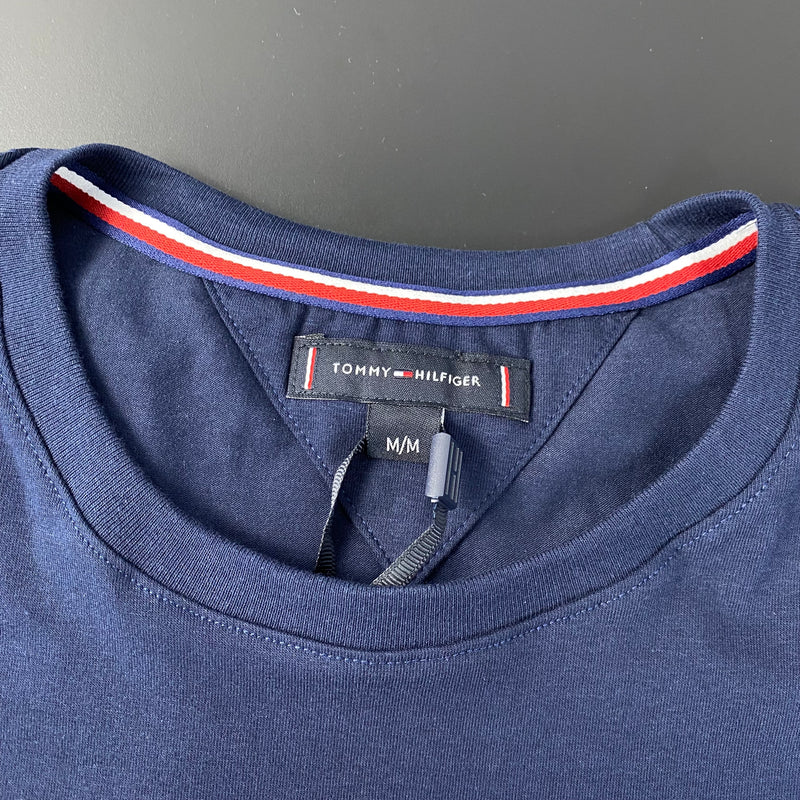 Camiseta Tommy Hilfiger Azul Marinho Masculina Malha Importada