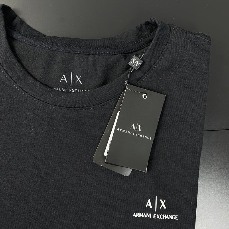 Camiseta Armani Exchange Preta Masculina Malha Importada
