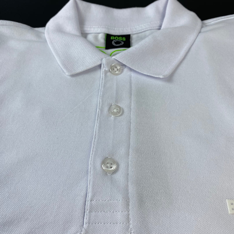 Camisa Polo Hugo Boss Branca Masculina Malha Premium