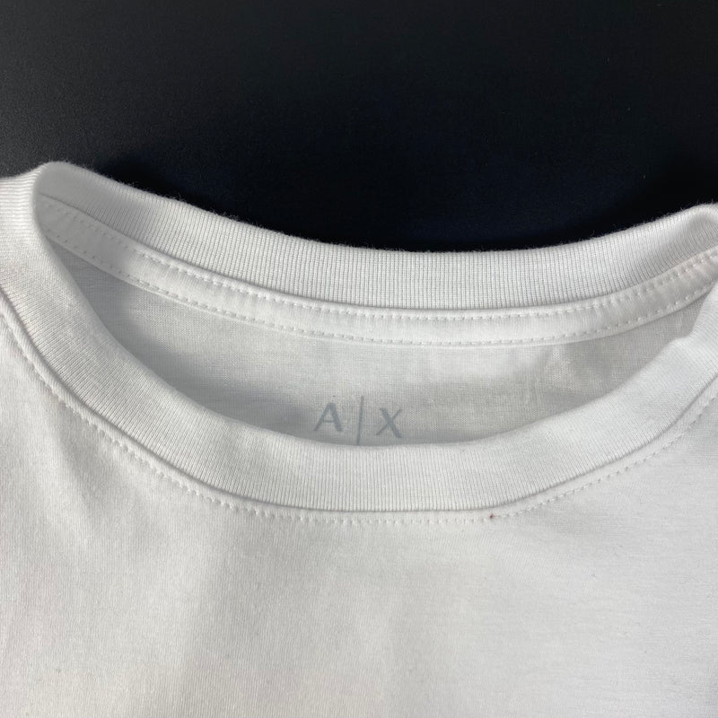 Camiseta Básica Armani Exchange Branca Masculina Malha Importada