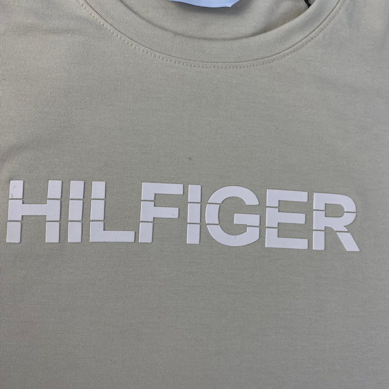 Camiseta Tommy Hilfiger Bege Masculina Malha Importada