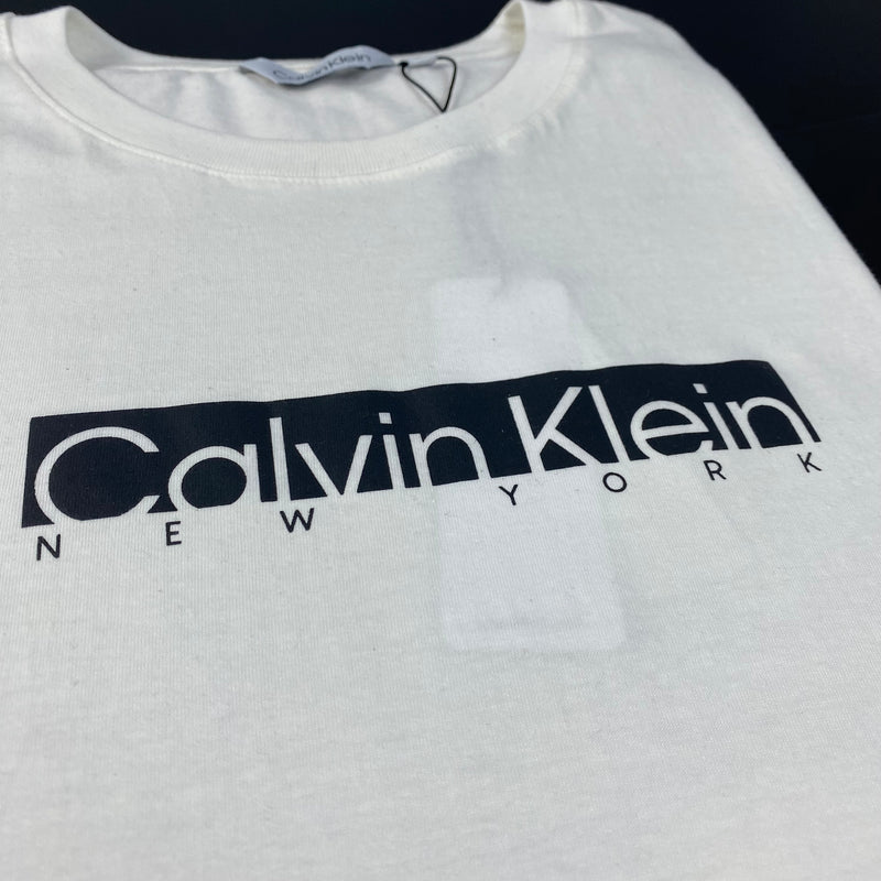 Camiseta Calvin Klein Branca Masculina Malha Importada