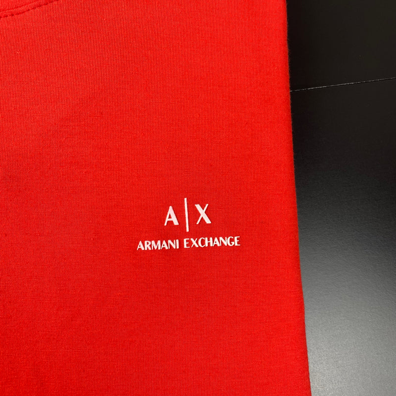 Camiseta Armani Exchange Vermelha Masculina Malha Importada