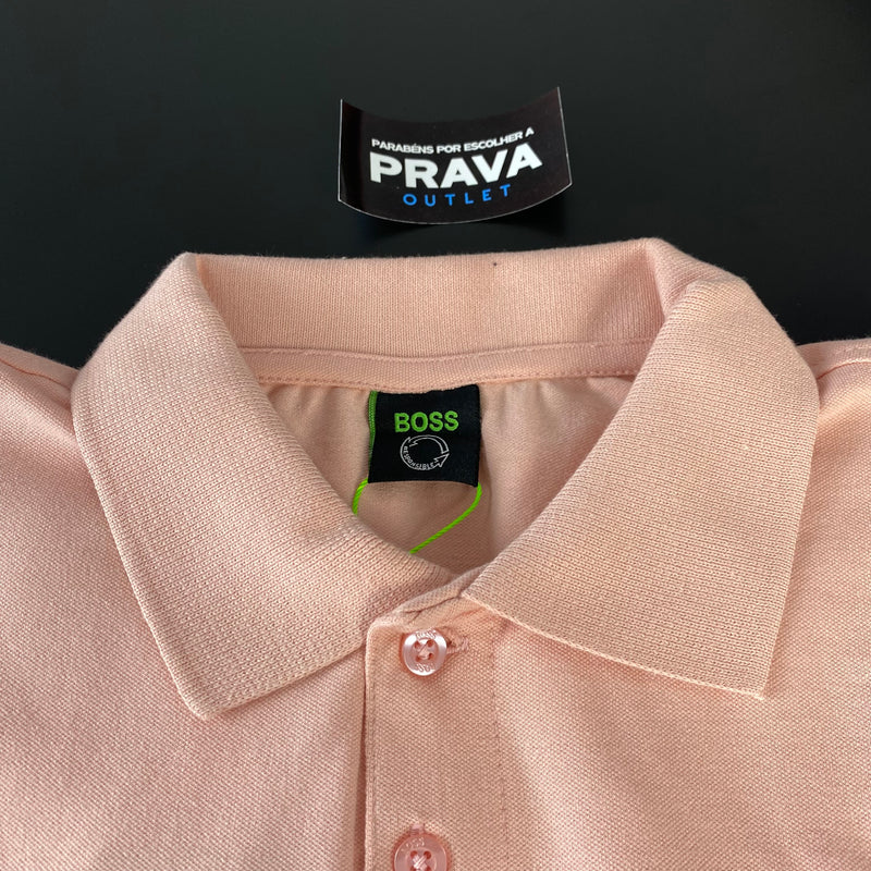 Camisa Polo Hugo Boss Salmão Masculina