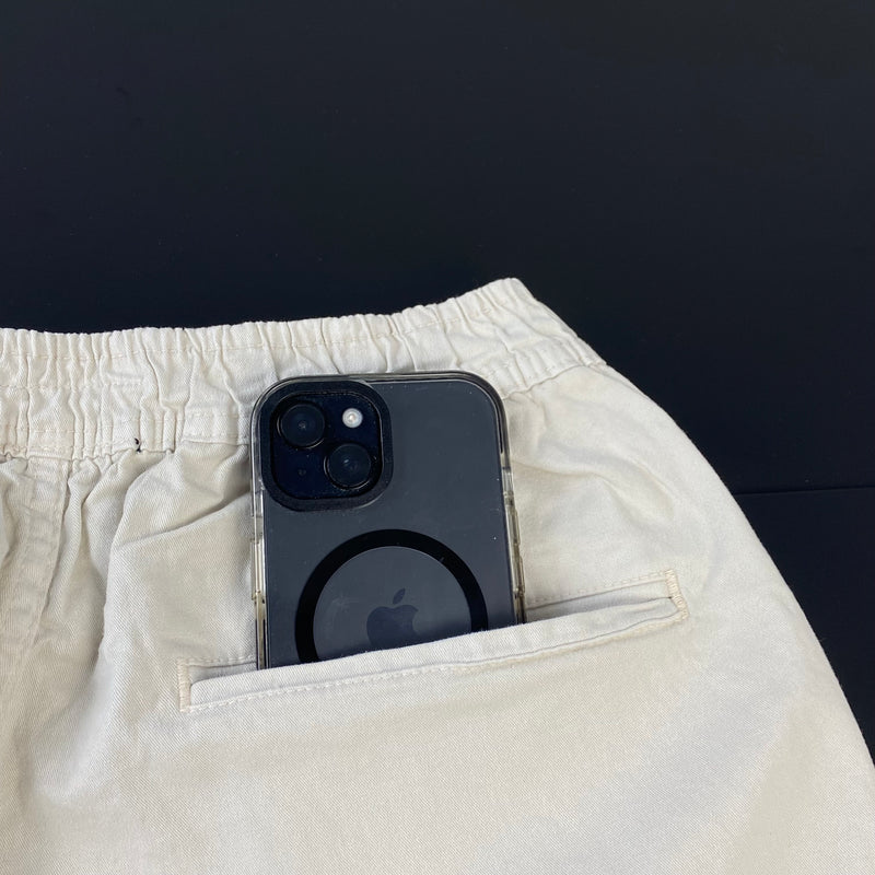 Shorts de Sarja Fred Perry Bege Masculino