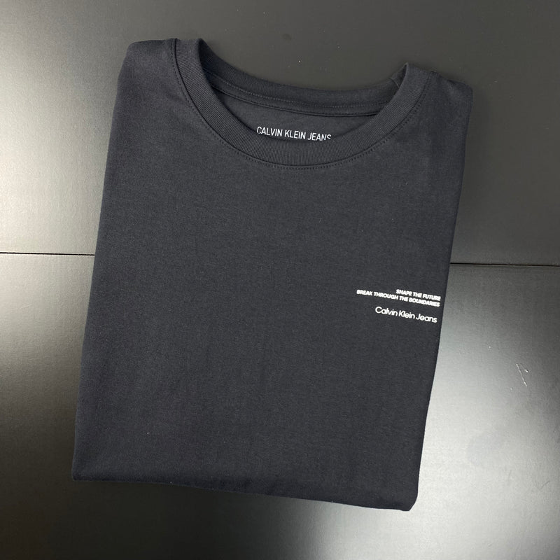 Camiseta Calvin Klein Preta Masculina Malha Importada