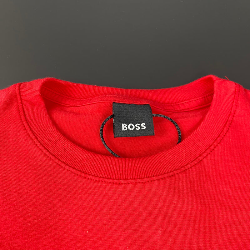 Camiseta Básica Hugo Boss Vermelha Masculina Malha Importada