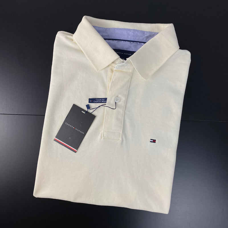 Camisa Polo Tommy Hilfiger Off White