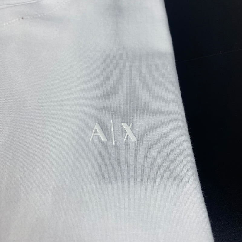 Camiseta Básica Armani Exchange Branca Masculina Malha Importada