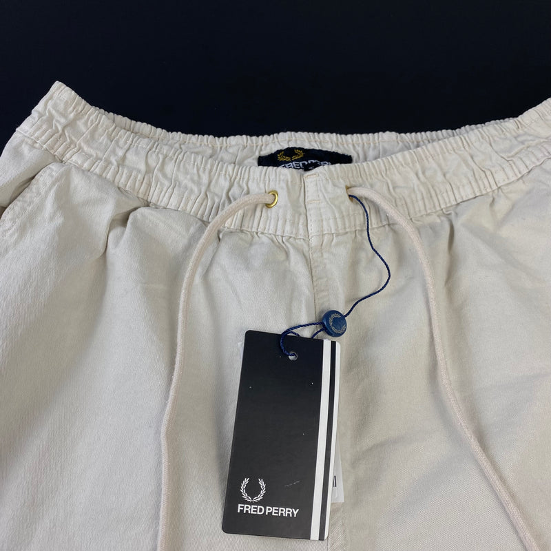 Shorts de Sarja Fred Perry Bege Masculino