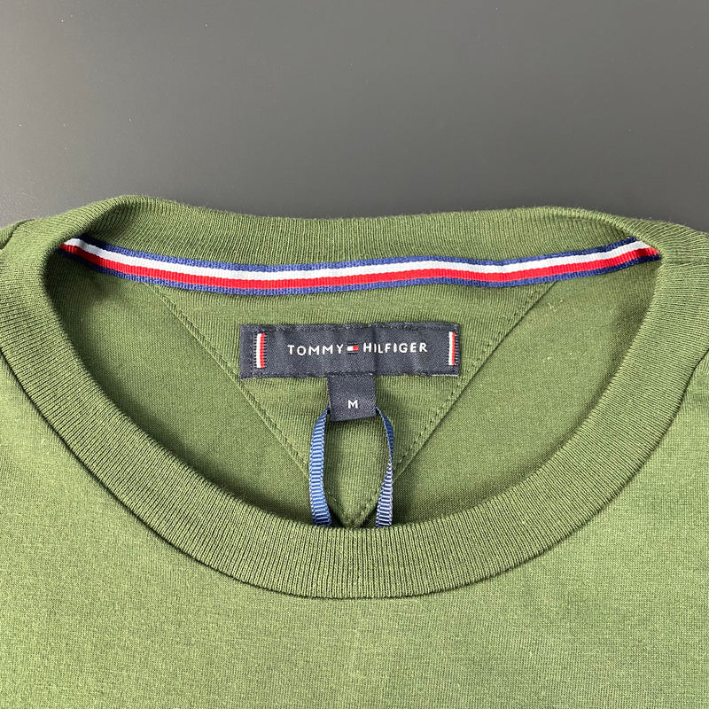 Camiseta Básica Tommy Hilfiger Verde Masculina Malha Importada