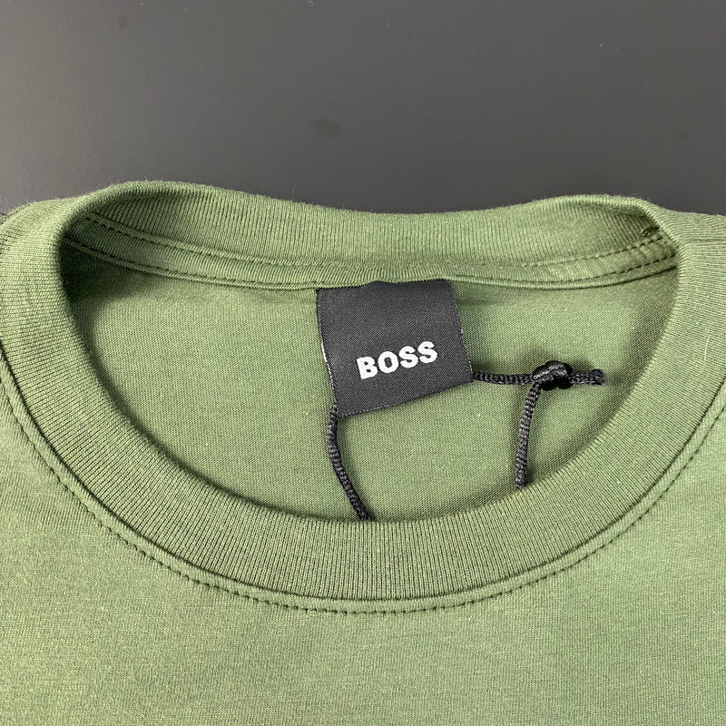 Camiseta Básica Porsche X Boss Verde Masculina Malha Importada